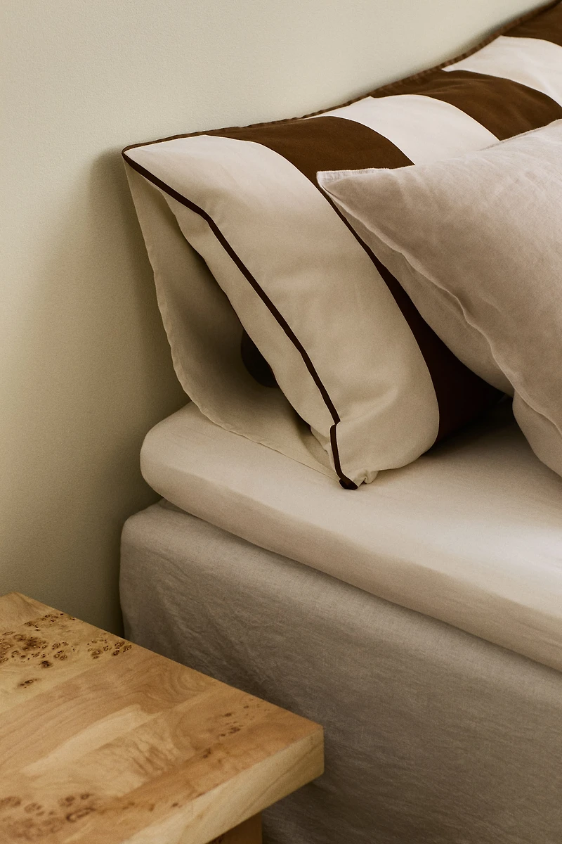 Taie d'oreiller en satinette de coton