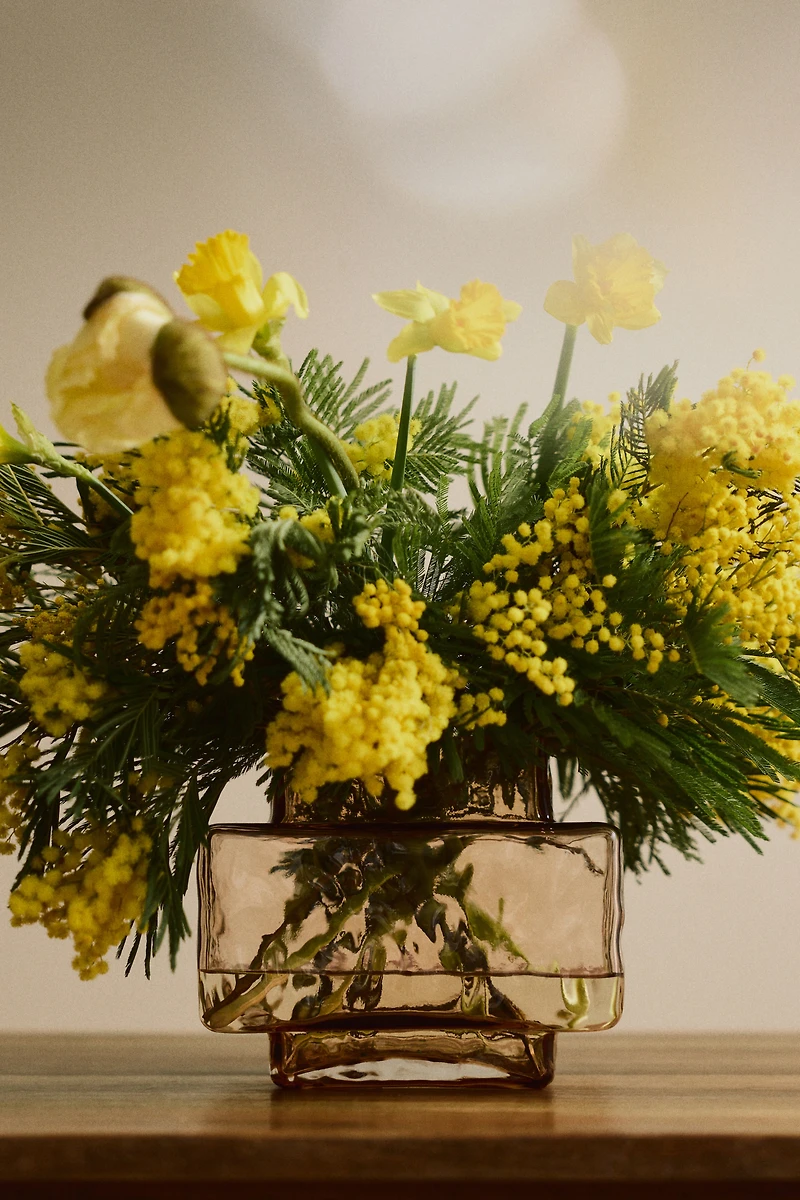 Large Textured-Glass Vase