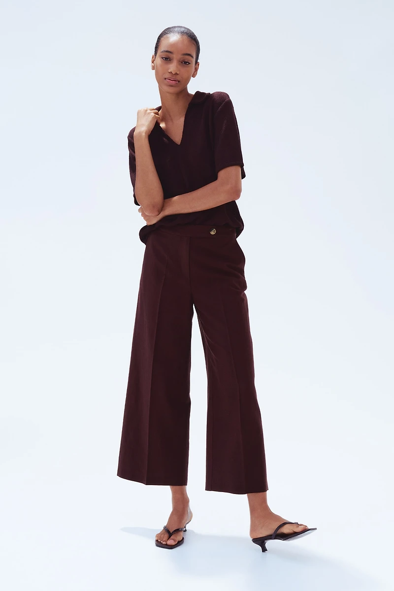 Dressy Linen-Blend Pants