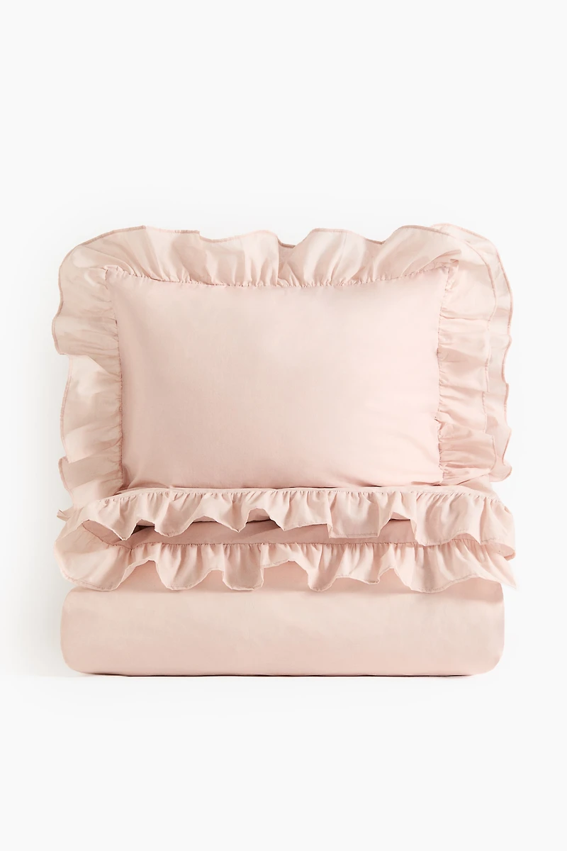 Flounced King/Queen Duvet Cover Set