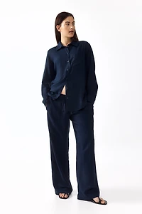 MAMA Before & After Linen-blend Pants