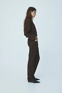 Jean enduit à jambes droites