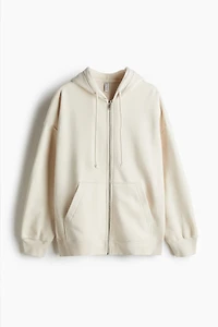 Veste Grande Taille à glissière avec capuchon