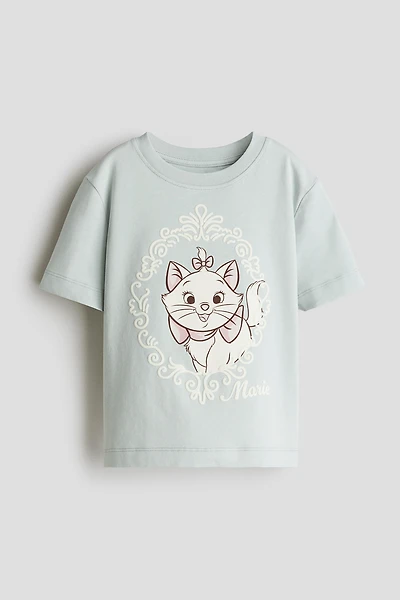 Cotton T-Shirt with Printed Motif