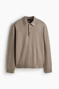 Regular-Fit Fine-Knit Polo Shirt