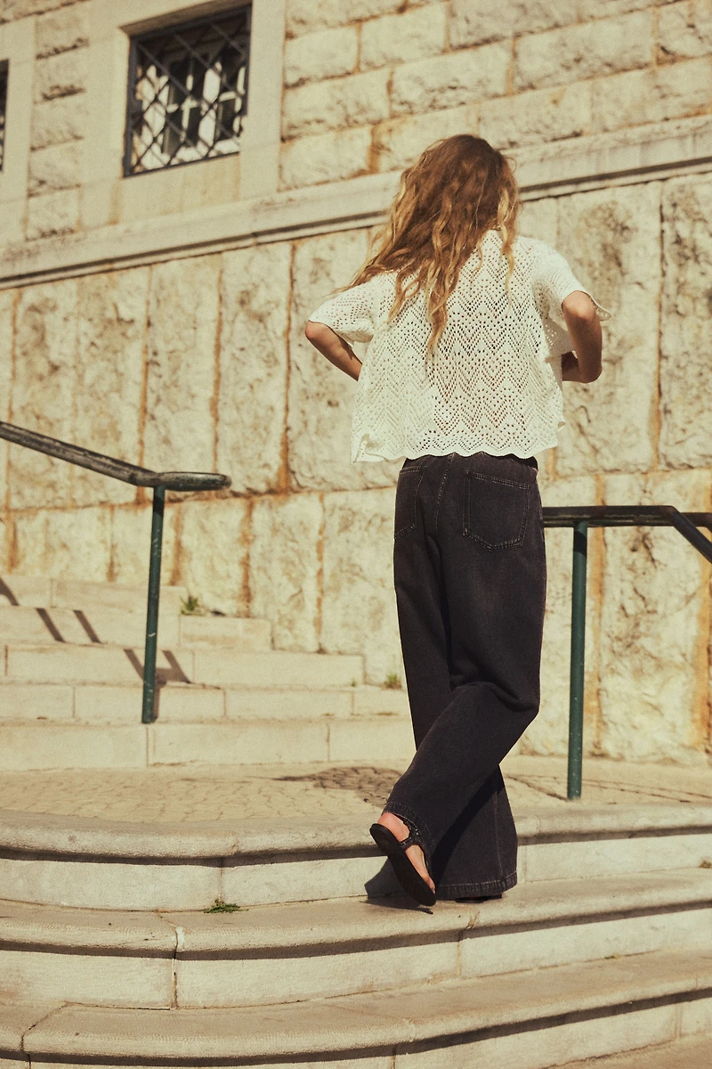 Denim Drawstring Pants