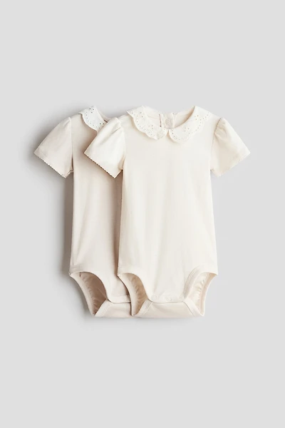 2-Pack Embroidered-Detail Bodysuits
