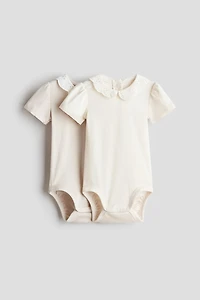 2-Pack Embroidered-Detail Bodysuits