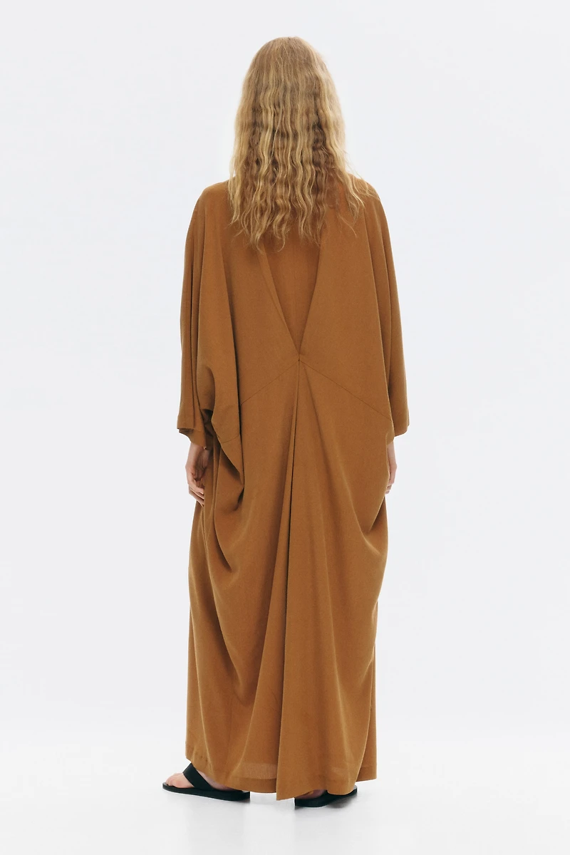 Tie-Detail Crêpe Dress
