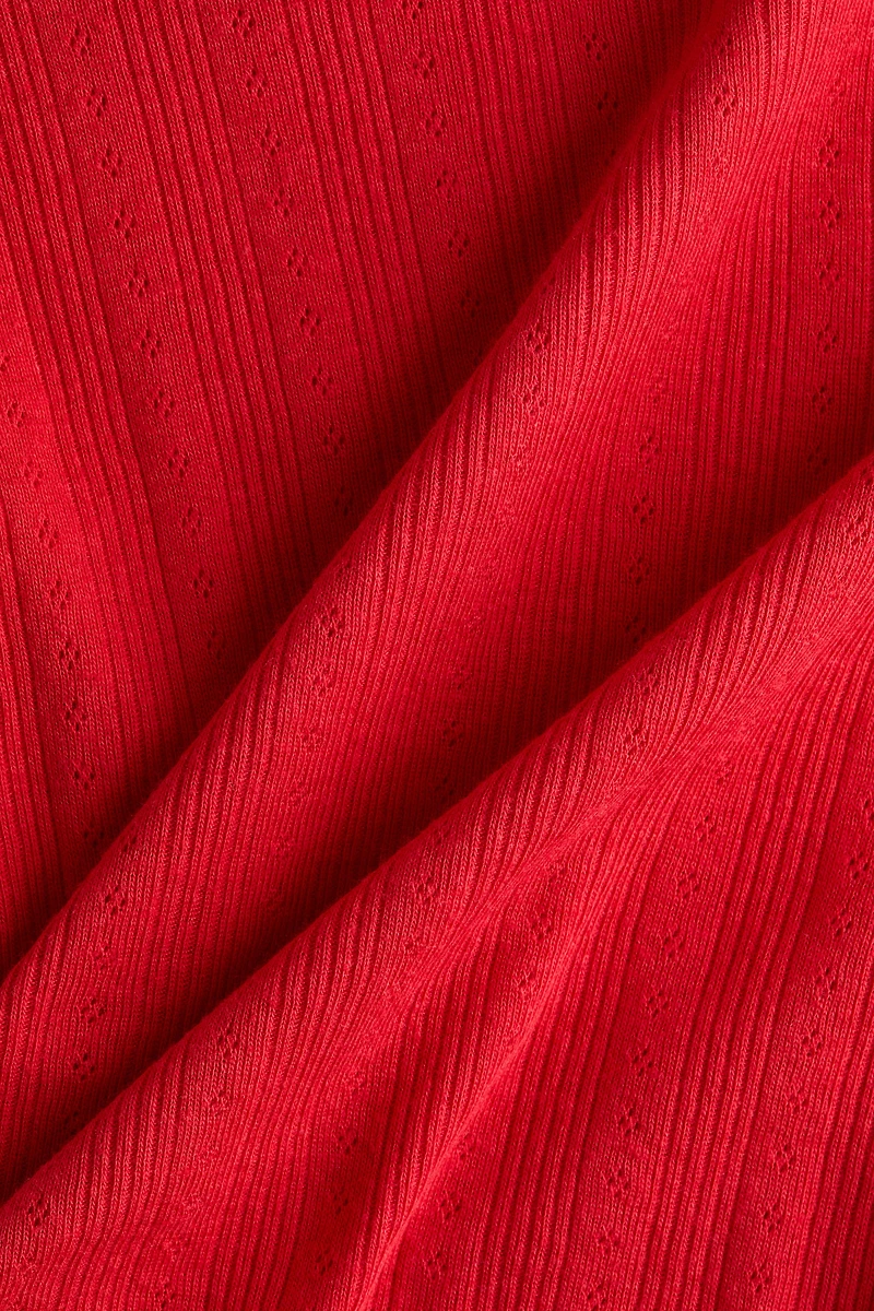 T-shirt en tricot pointelle