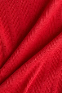 T-shirt en tricot pointelle