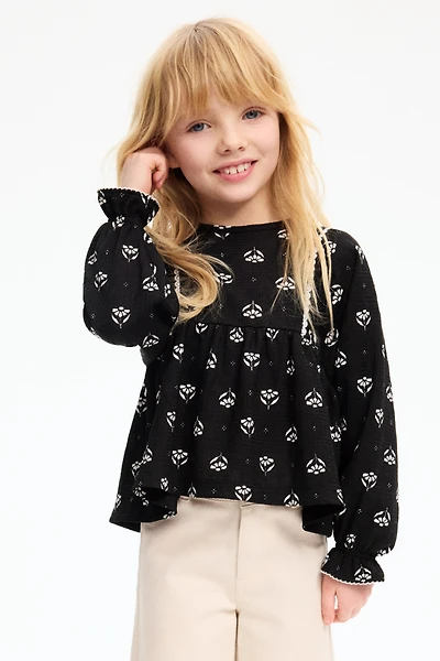 Textured Jersey Blouse