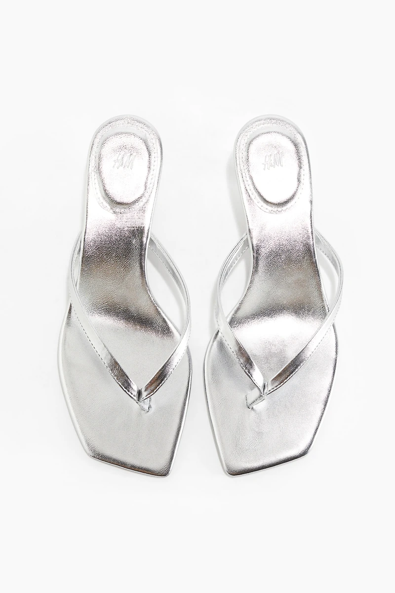 Kitten-Heeled Sandals