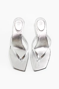 Kitten-Heeled Sandals