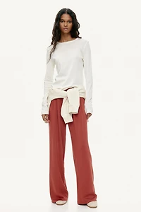 Wide-Leg Pull-On Pants