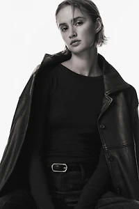 Ribbed Cotton-Blend Top