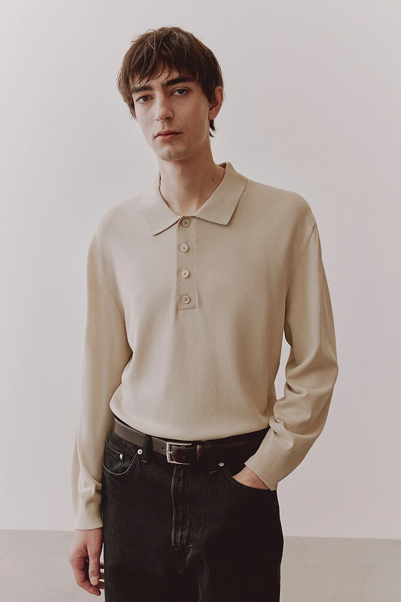 Polo Coupe Classique en tricot fin
