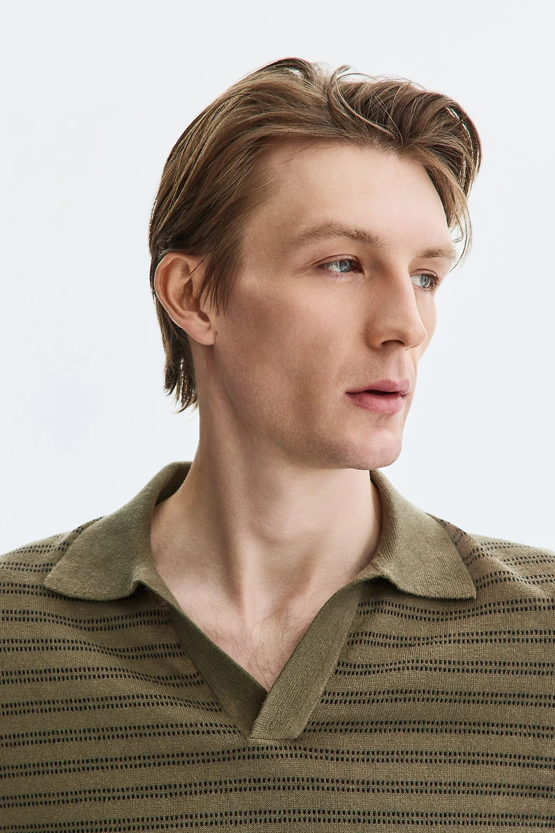 Regular-Fit Linen-Blend Polo Shirt