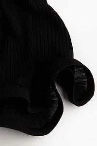 Silk-Blend Rib-Knit Pants