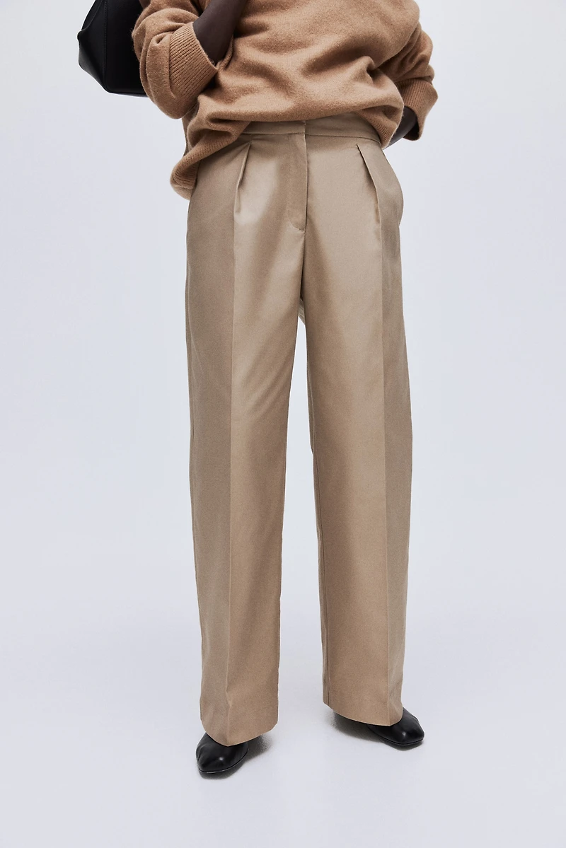 Pantalon large en sergé