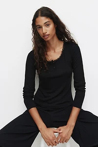 Pointelle Jersey Pajamas