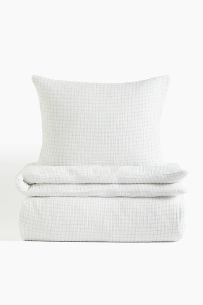 Ensemble de couette lit simple en mousseline