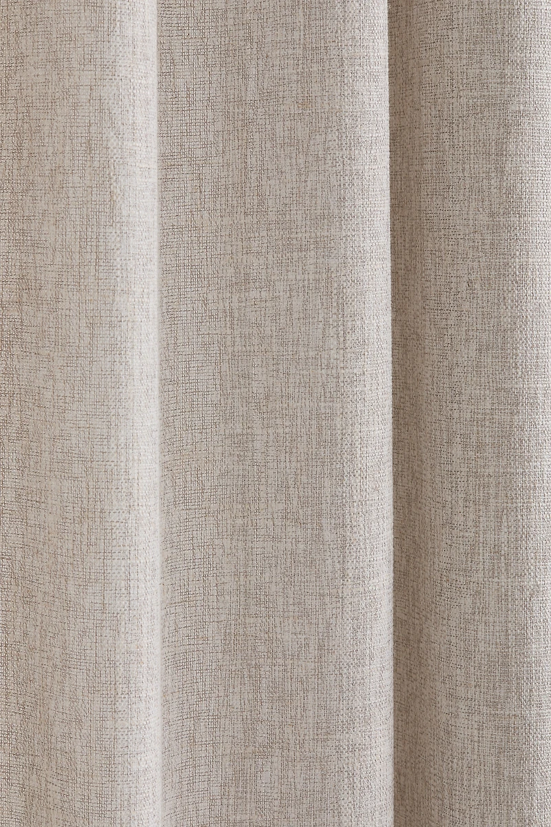 Lot de 1 rideau large en tissu flammé