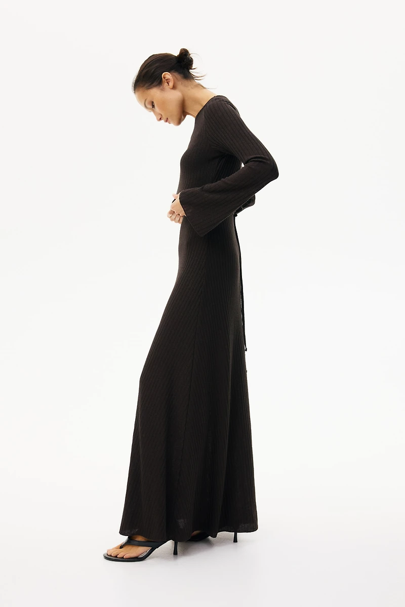 Robe d'allaitement MAMA en tricot côtelé