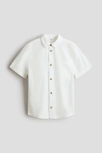 Linen-Blend Shirt