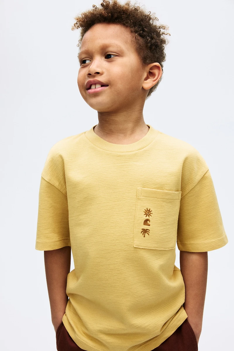 Embroidered-Detail Cotton T-Shirt