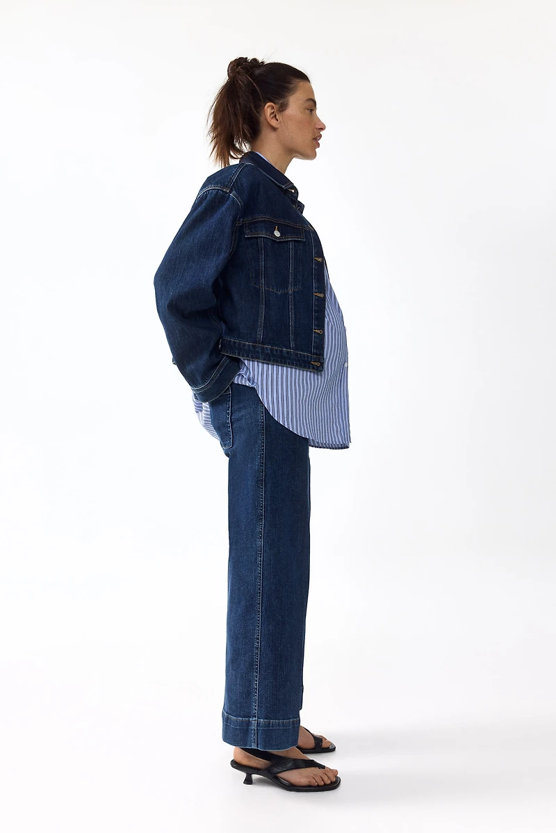 MAMA Jean ample à la cheville taille haute