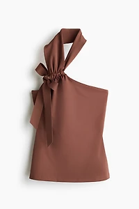 Strap-Detail Halterneck Top