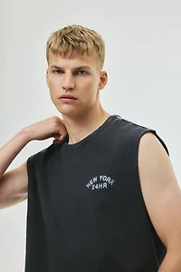 Loose-Fit Printed Tank Top