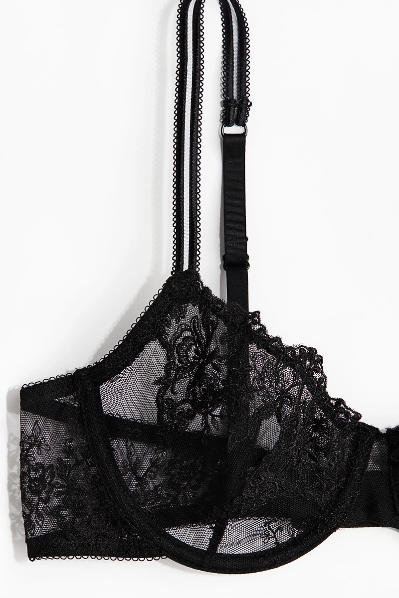 Underwire Embroidered Bra