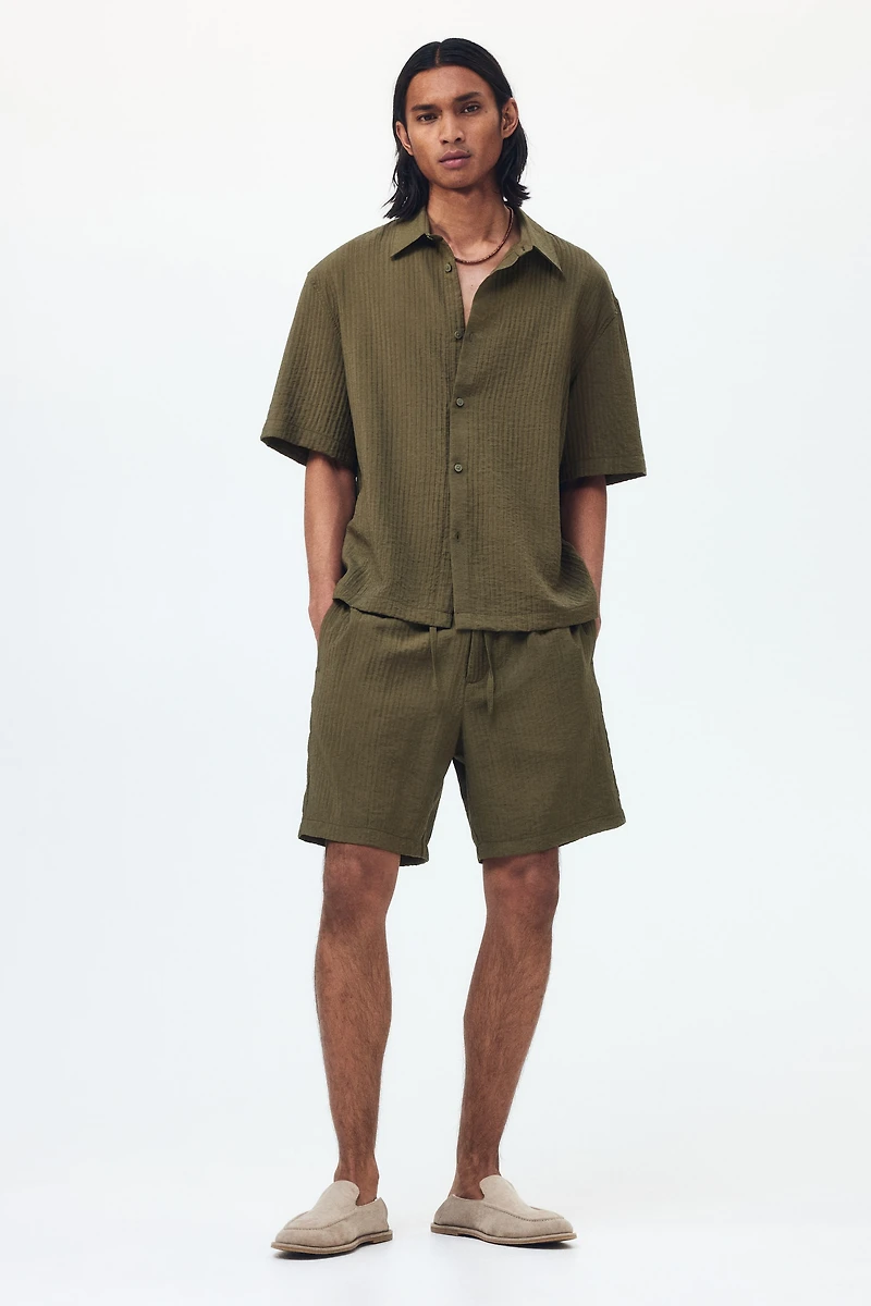 Relaxed-Fit Textured Shorts