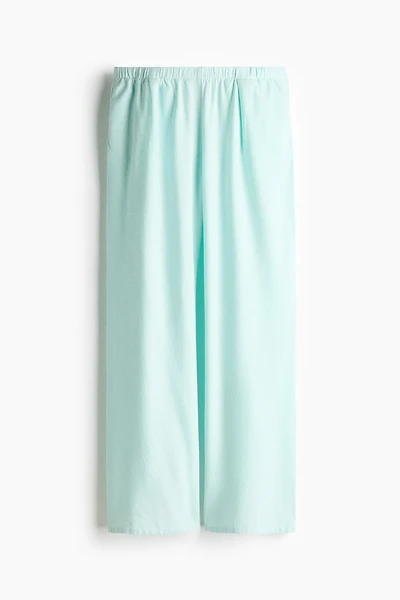 Wide-Leg Linen-Blend Pants