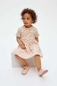 Ruffle-Trimmed Jacquard-Jersey Dress
