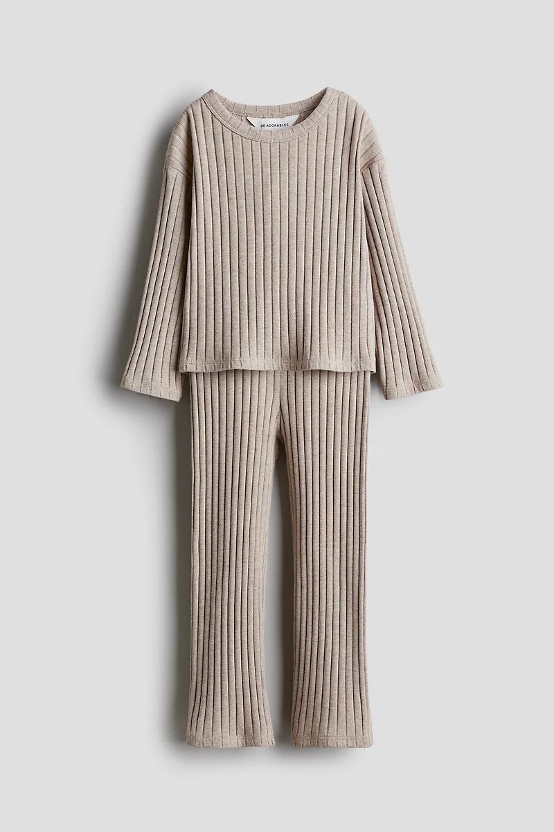 2-piece Ribbed Cotton Set