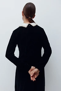 Robe MAMA en velours avec col