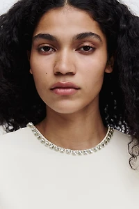 Rhinestone-Embellished Dress