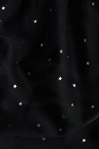 Foil-Print Tulle Dress