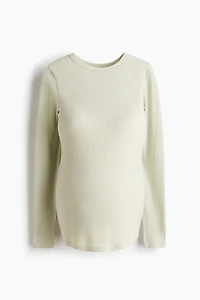 MAMA Ribbed Jersey Top