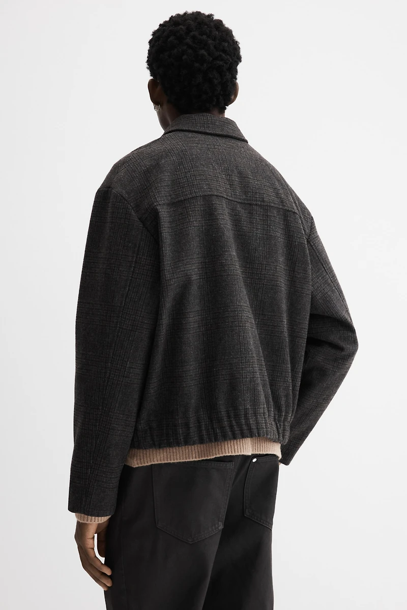 Veste-chemise feutrée classique