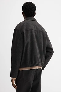 Veste-chemise feutrée classique