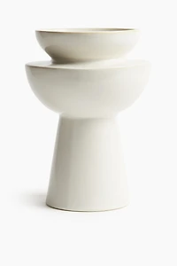 Large Tiered Stoneware Vase