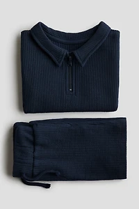 2-Piece Waffled Jersey Set