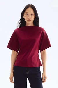 Boat-Neck Cotton Top
