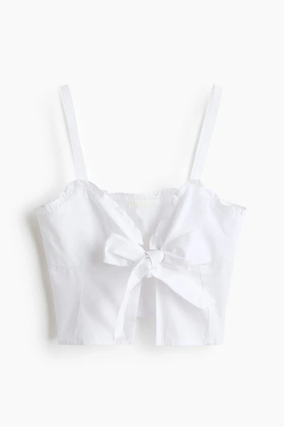 Tie-Detail Crop Top