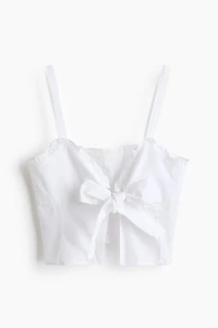 Tie-Detail Crop Top