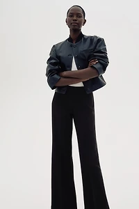 Flared Creased Pants